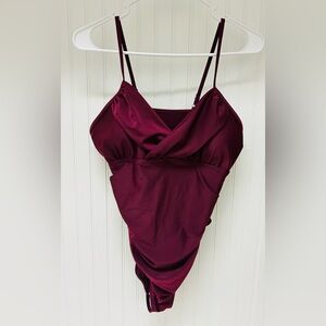 SOLD!! Burgundy bathing suit